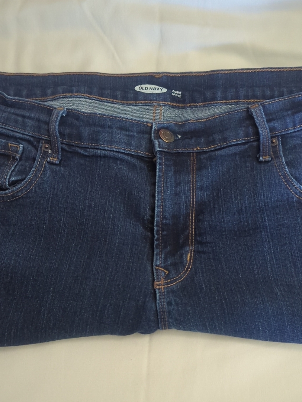 Women's Jeans Old Navy Curvy Boot Cut Dark Blue 16 Short